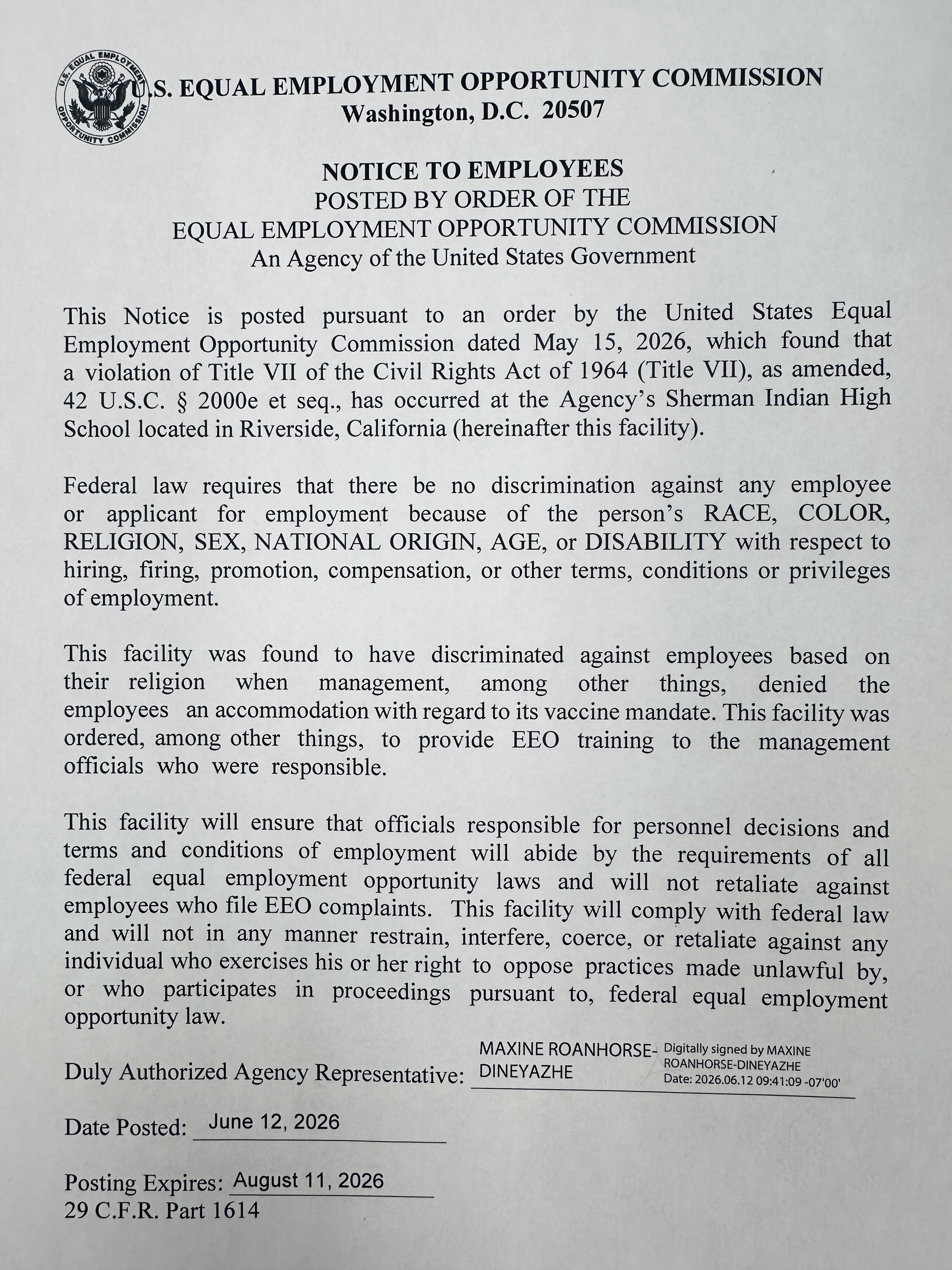 EEO Title VII