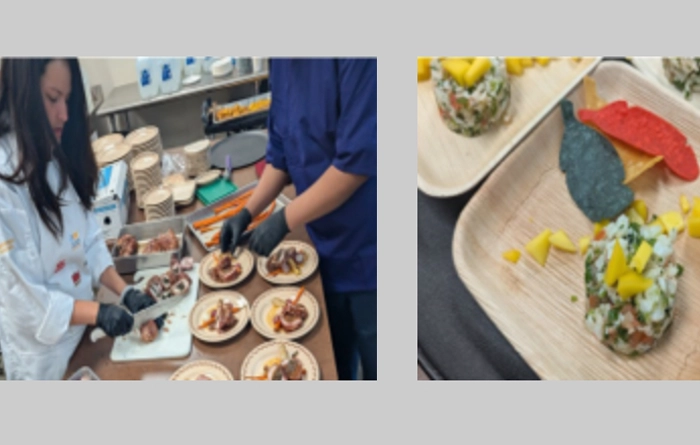 Students preparing a meal