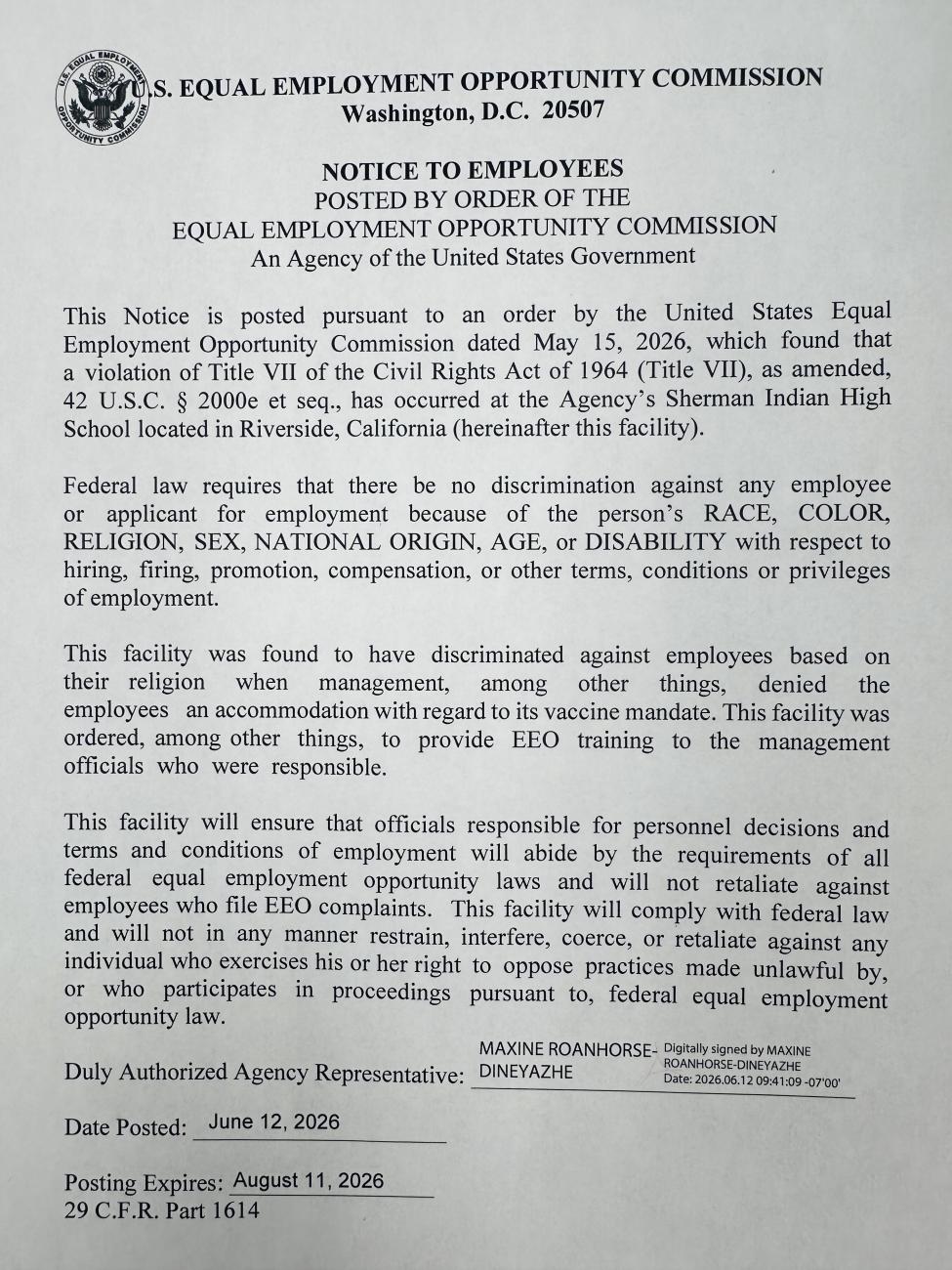 EEO Title VII